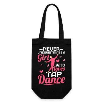 Ne sous-estimez jamais une fille qui aime les claquettes - Sac à bouteille - noir - Devant