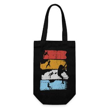 Surf Stripes Silhouette - Geschenkbeutel für Flaschen - Schwarz - Vorne