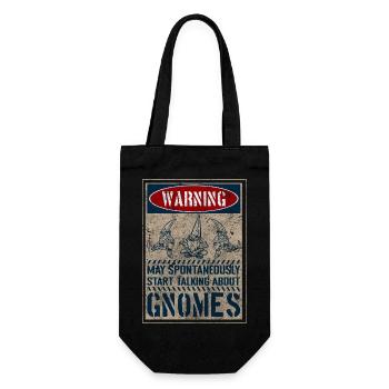Gnome Garden Gnome Christmas Leprechaun - Gift Bag for Bottles - black - Front