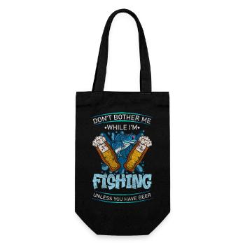 Fishing Fish Bait Sport - Gift Bag for Bottles - black - Front