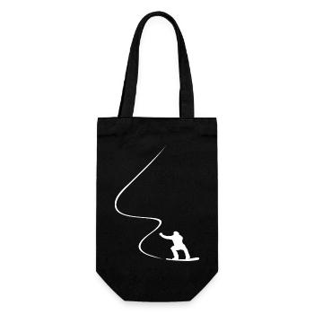 Snowboarder, Curve, Downhill, Freerider, Winter - Gift Bag for Bottles - black - Front