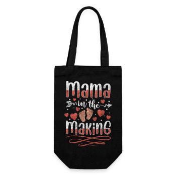 Baby Mom Offspring Belly - Gift Bag for Bottles - black - Front