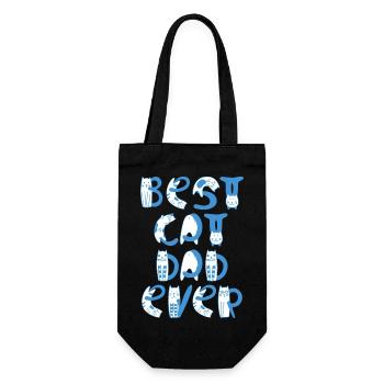 Best Cat Dad Ever - Gift Bag for Bottles - black - Front