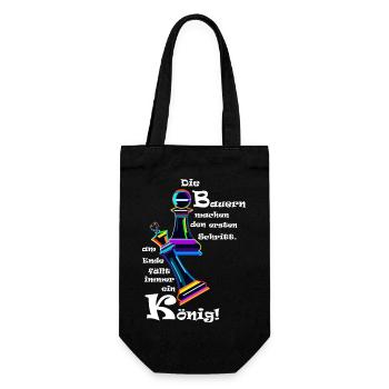 Chess Pawn King - Gift Bag for Bottles - black - Front