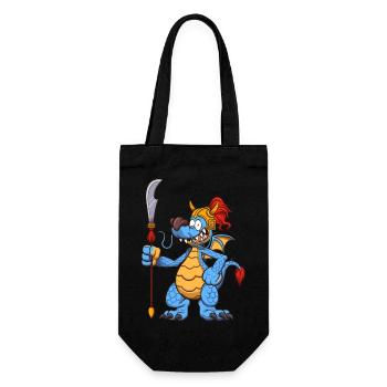 Guerrier dragon chinois - Sac à bouteille - noir - Devant