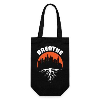 Forest or Building Save Nature - Gift Bag for Bottles - black - Front
