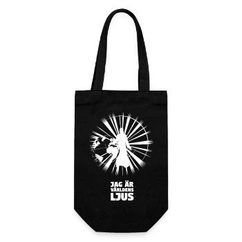 Light of the World - Swedish - Gift Bag for Bottles - black - Front