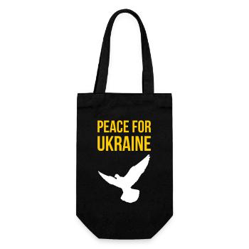 PEACE FOR UKRAINE Dove of Peace - Gift Bag for Bottles - black - Front