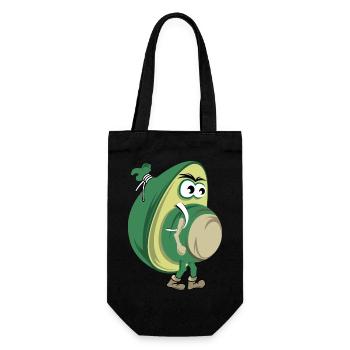 funny avocado hiking nature forest icon icon - Gift Bag for Bottles - black - Front