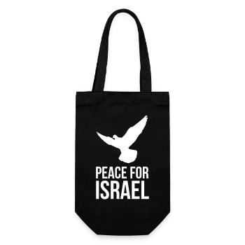 PAIX POUR ISRAËL avec colombe de la paix - Sac à bouteille - noir - Devant