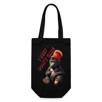 Don't care - Gift Bag for Bottles - black - Front