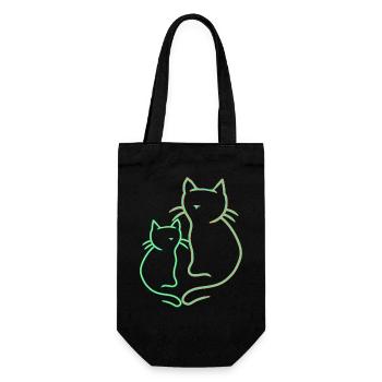 Chat Ados Enfants Chats Vintage 80 ' s Retro - Sac à bouteille - noir - Devant