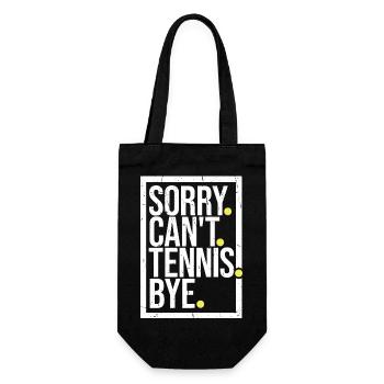 Sorry Can't Tennis Bye Quote Funny Sport Saying - Gift Bag for Bottles - black - Front