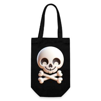 Friendly Skull and Crossbones - Gift Bag for Bottles - black - Front