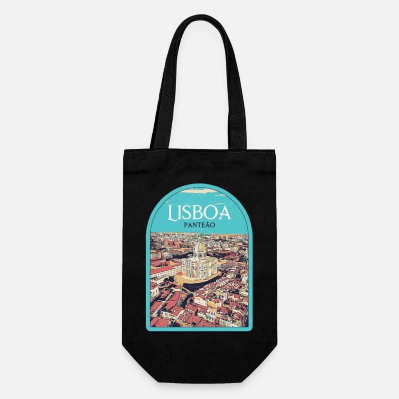 Quartier du Panthéon de Lisbonne, Portugal - Sac à bouteille - noir