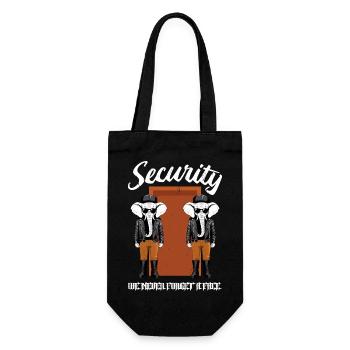 Security Elephants - Gift Bag for Bottles - black - Front