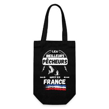 THE BEST FISHERMEN ARE IN FRANCE - Gift Bag for Bottles - black - Front