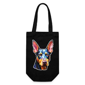 Doberman Pinscher psychédélique - Sac à bouteille - noir - Devant