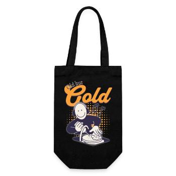 Old but Gold mit Kopfhörer, Geschirr abwaschen - Geschenkbeutel für Flaschen - Schwarz - Vorne