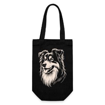 Australian Shepherd Features - Gift Bag for Bottles - black - Front