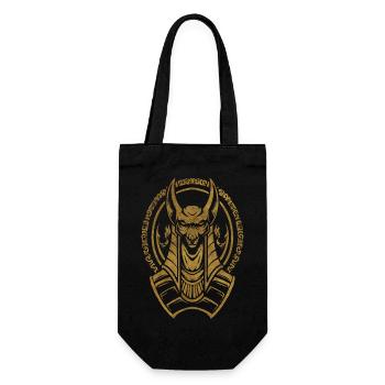 Ägypten-Hieroglyphe Nil-Flagge Pharao-Pyramide Kairo - Geschenkbeutel für Flaschen - Schwarz - Vorne