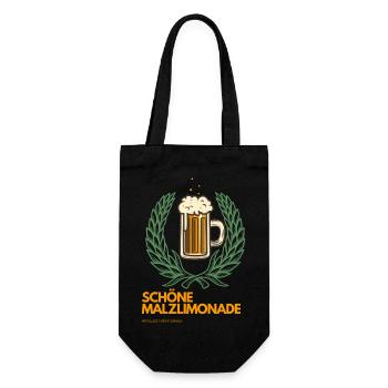 Lustiger Bier Spruch Design - Geschenkbeutel für Flaschen - Schwarz - Vorne