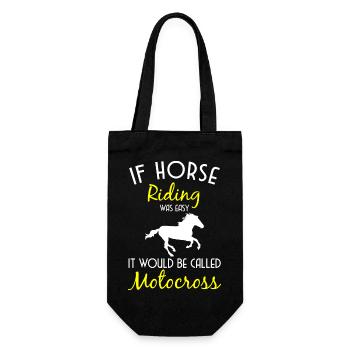 Horse Equestrian Riding Stables - Gift Bag for Bottles - black - Front