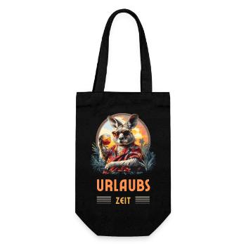 Kangaroo Lounger Vacation Fun Beach Summer Work - Gift Bag for Bottles - black - Front