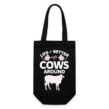 Vache Éleveur Bovins Nature - Sac à bouteille - noir - Devant