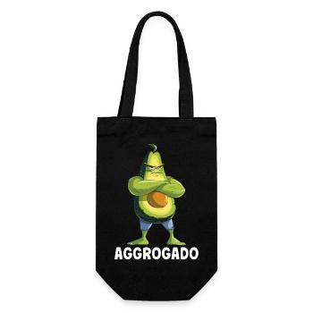 Avocado Aggrocado Vegan Food Vegetarian Organic - Gift Bag for Bottles - black - Front