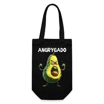 Avocado Angrygado Vegan Food Vegetarian Organic - Gift Bag for Bottles - black - Front