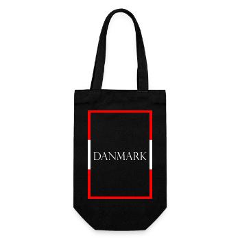 Danemark Danemark, Lettrage de déclaration avec drapeau - Sac à bouteille - noir - Devant