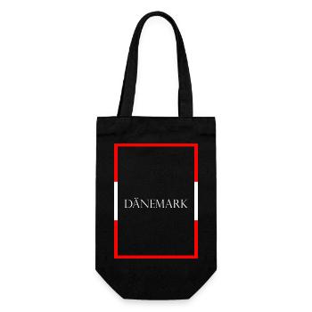 Danemark Danemark, Lettrage de déclaration avec drapeau - Sac à bouteille - noir - Devant