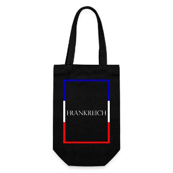 France France, Statement lettering with flag - Gift Bag for Bottles - black - Front