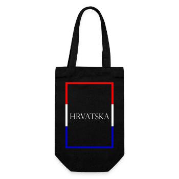 Croatia Hrvatska Statement Lettering with Flag - Gift Bag for Bottles - black - Front