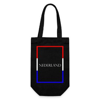 Netherlands Neterland, Statement Lettering Flag - Gift Bag for Bottles - black - Front