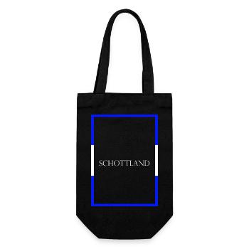 Écosse Lettrage de déclaration écossaise avec drapeau - Sac à bouteille - noir - Devant