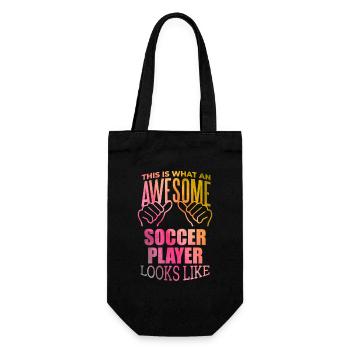 Fußball Fußball Fußball Fußball - Geschenkbeutel für Flaschen - Schwarz - Vorne