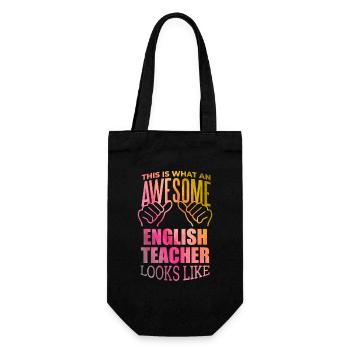 Englisch - Geschenkbeutel für Flaschen - Schwarz - Vorne