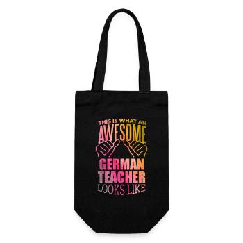 Deutsch - Geschenkbeutel für Flaschen - Schwarz - Vorne
