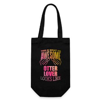 Otter - Geschenkbeutel für Flaschen - Schwarz - Vorne