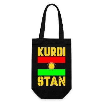 Kurdistan Flag 1 - Gift Bag for Bottles - black - Front