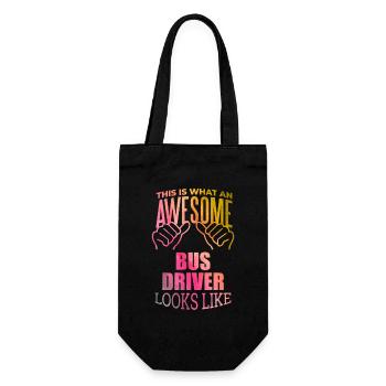 Bus Driver - Gift Bag for Bottles - black - Front