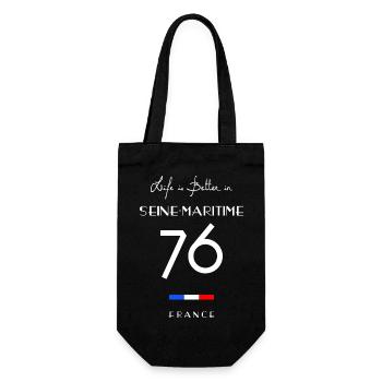 La vie est meilleure en SEINE MARITIME Rouen 76 - Sac à bouteille - noir - Devant