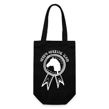 Hobby Horse Turnierschleife Outfit Horsing Zubehör - Geschenkbeutel für Flaschen - Schwarz - Vorne