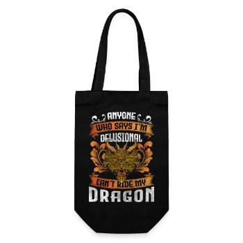 Drachen Fabelwesen China Tribal - Geschenkbeutel für Flaschen - Schwarz - Vorne
