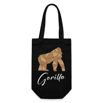 Gorilla - Geschenkbeutel für Flaschen - Schwarz - Vorne