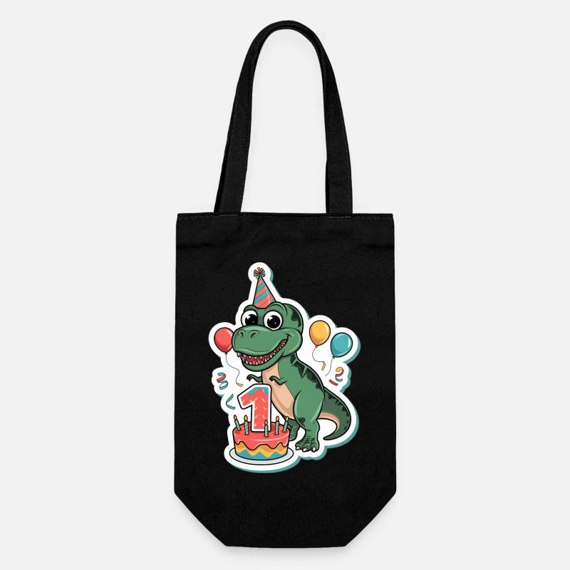 Tshirt Enfant T-Rex Dinosaure - Sac à bouteille - noir