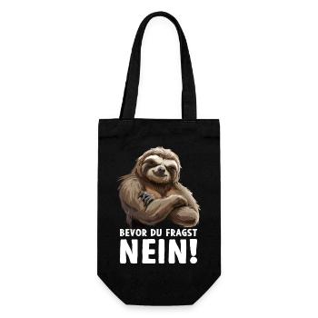 Sloth Sloth Wilderness Before You Ask No - Gift Bag for Bottles - black - Front