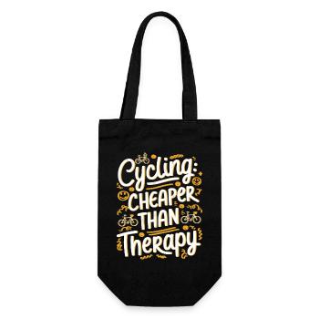 Radsporttherapie Motivationsdesign - Geschenkbeutel für Flaschen - Schwarz - Vorne